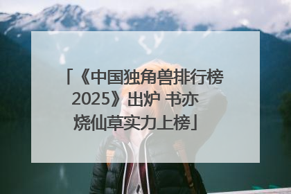 《中国独角兽排行榜2025》出炉 书亦烧仙草实力上榜