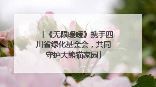 《无限暖暖》携手四川省绿化基金会，共同守护大熊猫家园