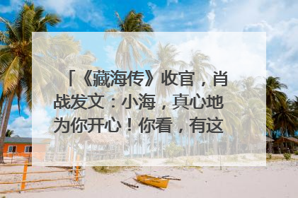《藏海传》收官，肖战发文：小海，真心地为你开心！你看，有这么多人懂你！