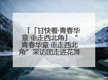 「甘快看·青春华章·重走西北角」“青春华章·重走西北角”采访团走进花舞南山 探寻天水乡村振兴之路