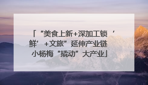 “美食上新+深加工锁‘鲜’+文旅”延伸产业链 小杨梅“撬动”大产业
