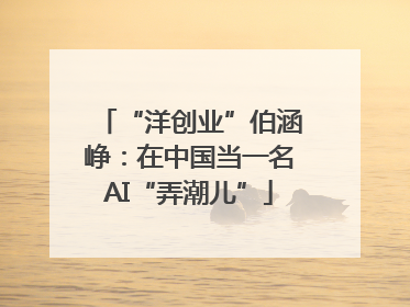 “洋创业”伯涵峥：在中国当一名AI“弄潮儿”