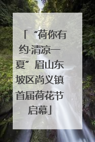 “荷你有约·清凉一夏”眉山东坡区尚义镇首届荷花节启幕