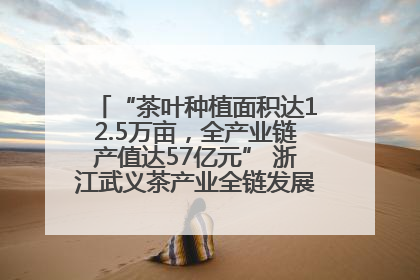 “茶叶种植面积达12.5万亩，全产业链产值达57亿元” 浙江武义茶产业全链发展“加速度”
