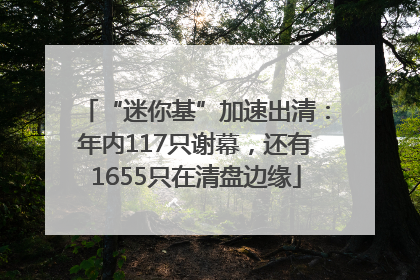 “迷你基”加速出清：年内117只谢幕，还有1655只在清盘边缘