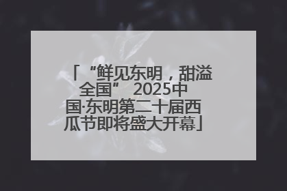 “鲜见东明，甜溢全国” 2025中国·东明第二十届西瓜节即将盛大开幕
