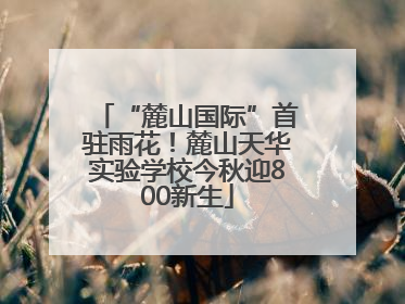 “麓山国际”首驻雨花！麓山天华实验学校今秋迎800新生