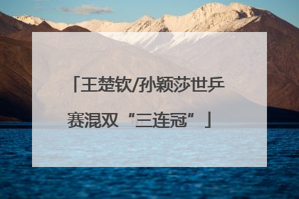 王楚钦/孙颖莎世乒赛混双“三连冠”
