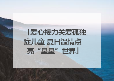 爱心接力关爱孤独症儿童 夏日温情点亮“星星”世界
