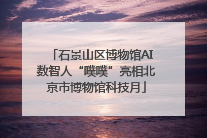 石景山区博物馆AI数智人“噗噗”亮相北京市博物馆科技月