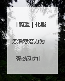 瞭望｜化服务消费潜力为强劲动力