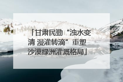 甘肃民勤“浊水变清 漫灌转滴”重塑沙漠绿洲灌溉格局