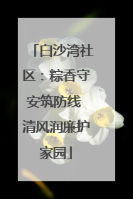 白沙湾社区：粽香守安筑防线 清风润廉护家园