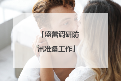 盛蕾调研防汛准备工作