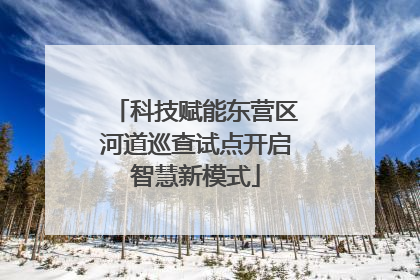 科技赋能东营区河道巡查试点开启智慧新模式