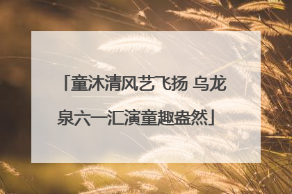 童沐清风艺飞扬 乌龙泉六一汇演童趣盎然
