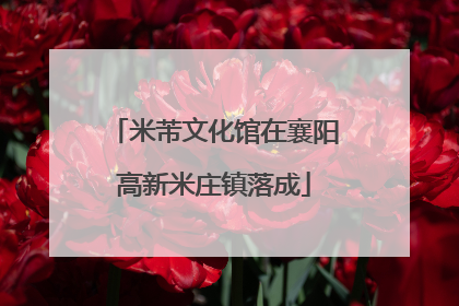 米芾文化馆在襄阳高新米庄镇落成
