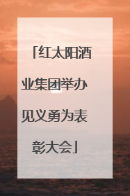 红太阳酒业集团举办见义勇为表彰大会