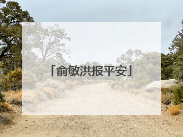 俞敏洪报平安