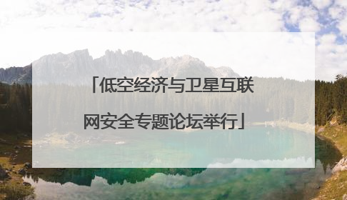 低空经济与卫星互联网安全专题论坛举行