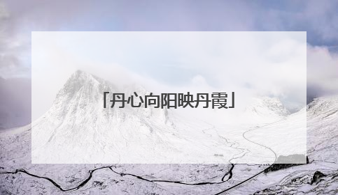 丹心向阳映丹霞