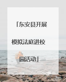 东安县开展模拟法庭进校园活动