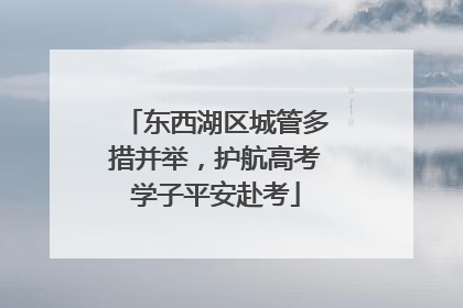 东西湖区城管多措并举，护航高考学子平安赴考