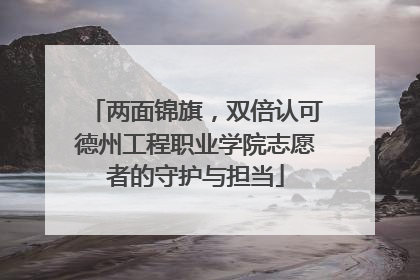 两面锦旗，双倍认可德州工程职业学院志愿者的守护与担当