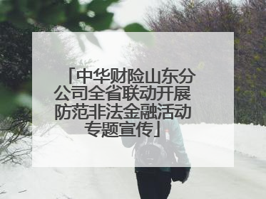 中华财险山东分公司全省联动开展防范非法金融活动专题宣传
