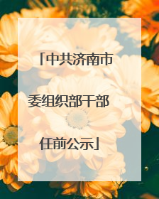 中共济南市委组织部干部任前公示