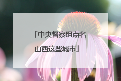 中央督察组点名山西这些城市