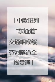 中欧班列“东通道”交通咽喉绥芬河隧道全线贯通