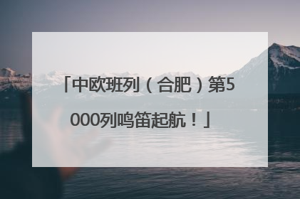 中欧班列（合肥）第5000列鸣笛起航！