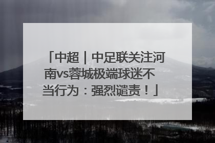 中超｜中足联关注河南vs蓉城极端球迷不当行为：强烈谴责！