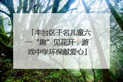 丰台区千名儿童六一“趣”见花开，游戏中学环保献爱心