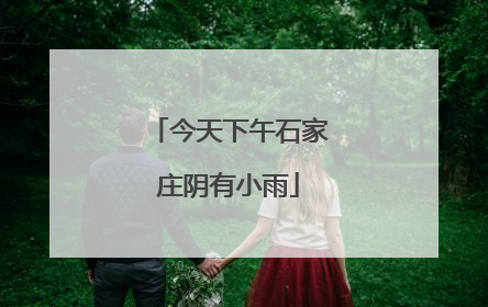 今天下午石家庄阴有小雨