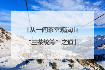 从一间茶室观岚山“三茶统筹”之道
