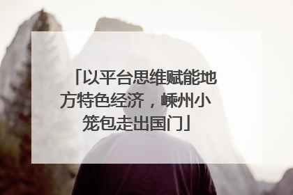 以平台思维赋能地方特色经济，嵊州小笼包走出国门