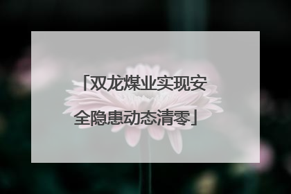 双龙煤业实现安全隐患动态清零