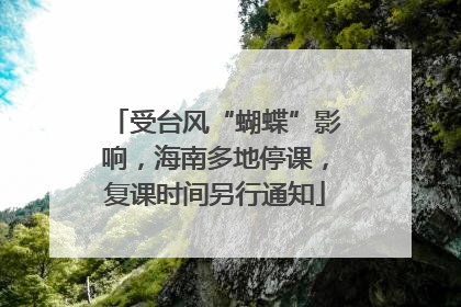 受台风“蝴蝶”影响，海南多地停课，复课时间另行通知