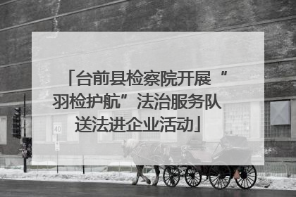 台前县检察院开展“羽检护航”法治服务队送法进企业活动