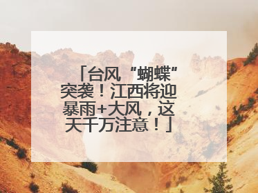 台风“蝴蝶”突袭！江西将迎暴雨+大风，这天千万注意！