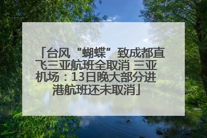 台风“蝴蝶”致成都直飞三亚航班全取消 三亚机场：13日晚大部分进港航班还未取消