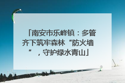 南安市乐峰镇：多管齐下筑牢森林“防火墙”，守护绿水青山
