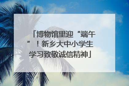 博物馆里迎“端午”！新乡大中小学生学习致敬诚信精神