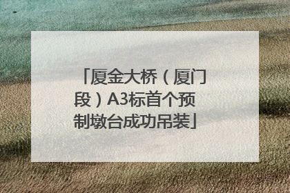 厦金大桥（厦门段）A3标首个预制墩台成功吊装
