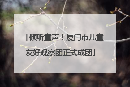 倾听童声！厦门市儿童友好观察团正式成团