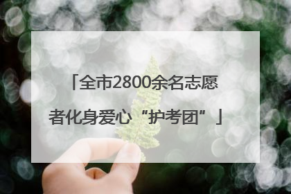 全市2800余名志愿者化身爱心“护考团”