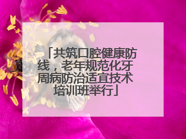 共筑口腔健康防线，老年规范化牙周病防治适宜技术培训班举行