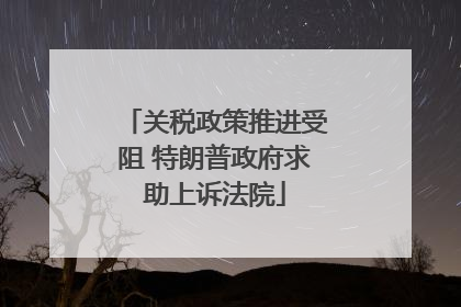 关税政策推进受阻 特朗普政府求助上诉法院